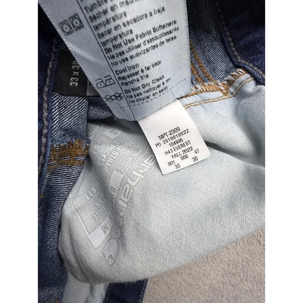 Carhartt Force Straight Jeans Mens Measured‎ 33x27 Blue Stretch Tapered Leg
